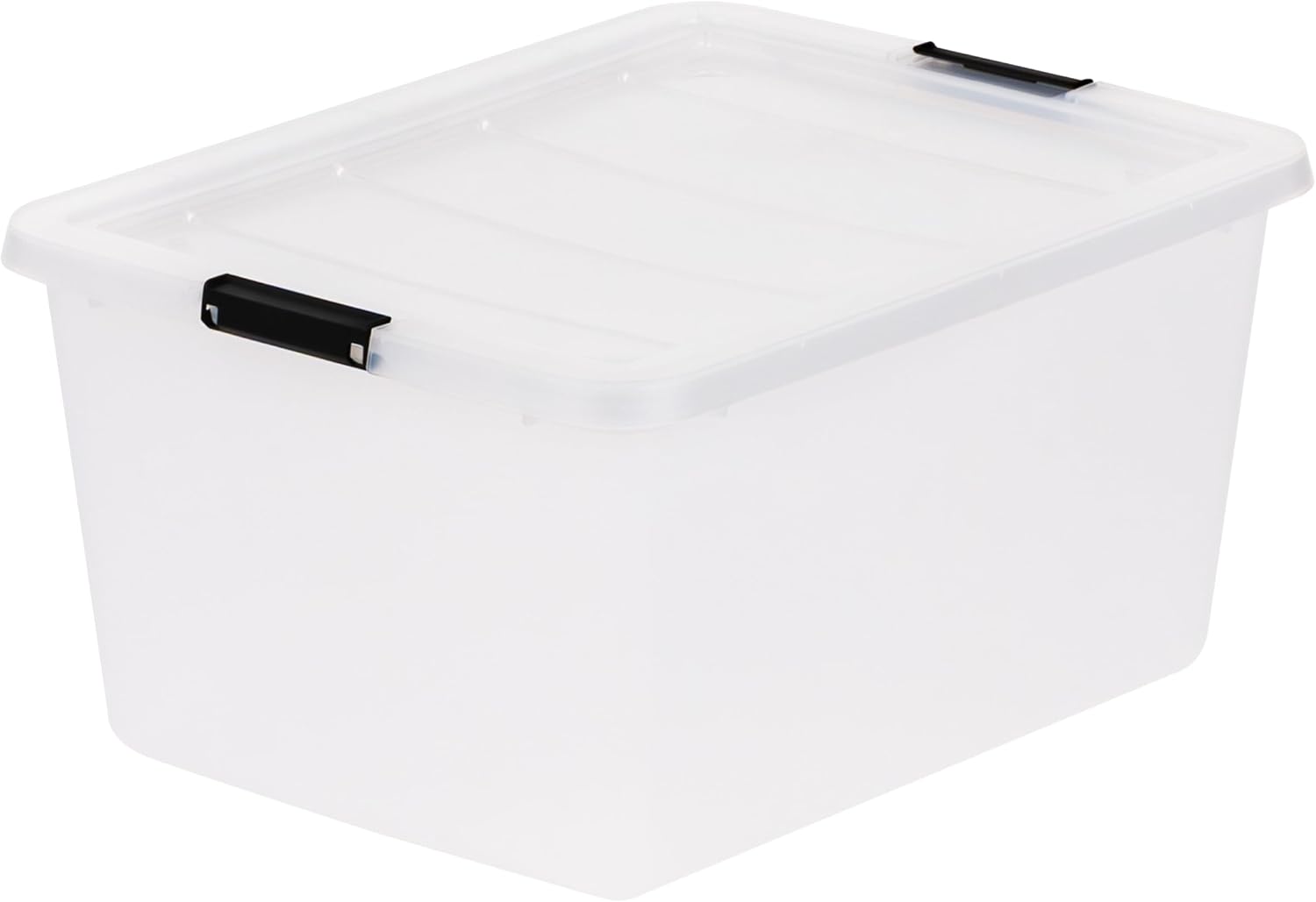 IRIS USA 6-Pack 32 Quart Clip Box with Latching Lid | Latching lid secures office and household supplies. Stackable. nestable design maximizes storage space - Image 8