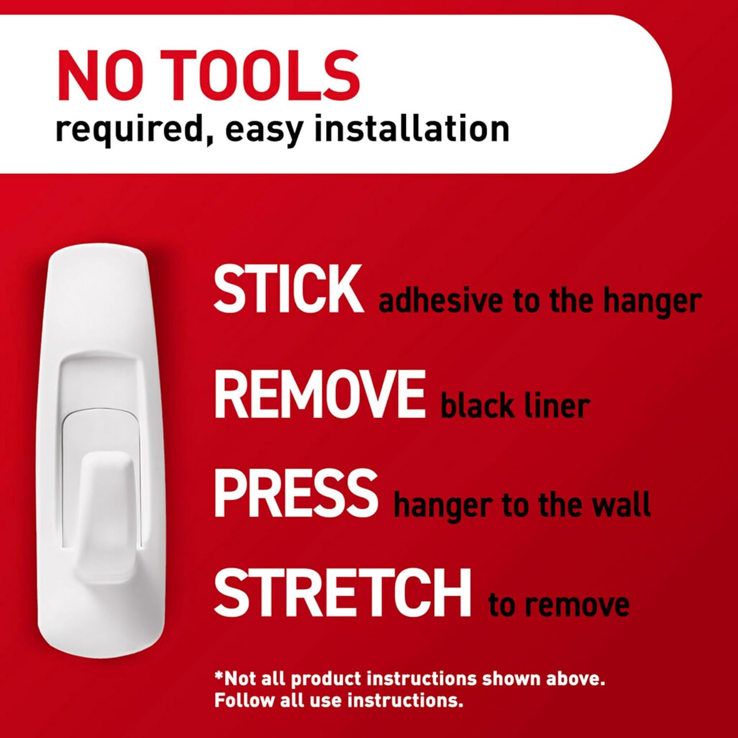 Command 5 lb Large Utility Hooks. 14 Hooks and 16 Strips. Damage-Free Hanging Wall Hook with Adhesive Strips. No Tools Required. Great for Home Kitchen Office Organization - Image 6