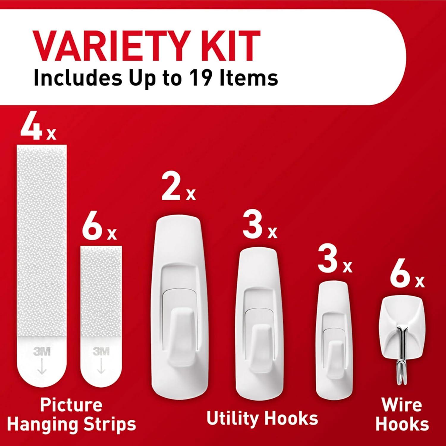 Command General Purpose Variety Kit. Hangs Up to 19 Items. Organize Damage-Free - Image 3